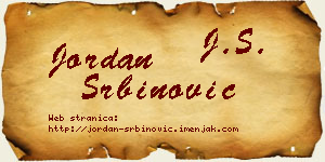 Jordan Srbinović vizit kartica